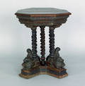 Italian carved walnut low table ca 1600