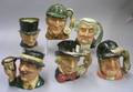 Six Large Royal Doulton Character Jugs