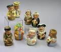 Nine Small Royal Doulton Character Toby Jugs