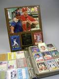 Collection of Boston Red Sox Assorted 1980s1990s Baseball Cards and a 1998 Mark McGwireSammy Sosa Commemorative Plaque