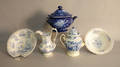 Blue Staffordshire covered tureen