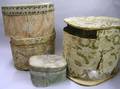 Four 19th Century Wallpaper Band Boxes
