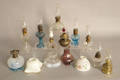 Group of miniature fluid lamps and shades