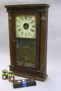 Seth Thomas Half Column Mahogany Veneered Shelf Clock