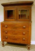 Empire Mahogany Veneer Writing DeskBookcase