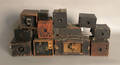 Group of early Brownie cameras and cases