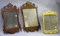 Two Small Chippendalestyle Mahogany Mirrors and a Rococo Giltwood Mirror