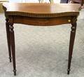 Federalstyle Inlaid Mahogany and Mahogany Veneer Serpentine Card Table
