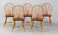 Set of five New England windsor dining chairs ca 1780