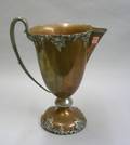 Large W Cowlishaw Cast Metal Grapevine Mounted Copper Trophy Pitcher