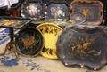 Eleven Assorted Paint Decorated Tin Trays