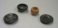 Three Small Southwest Native American Decorated Blackware Items and a Painted Vessel