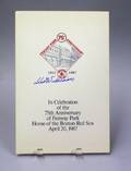 Ted Williams Autographed April 20th 1987 Fenway Park 75th Anniversary Commemorative Pamphlet