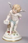 Large Meissen Porcelain Figure of a Cherub