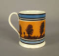 Mocha tankard 19th c