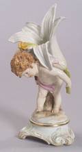 Meissen Porcelain Figure of a Cherub with Lily