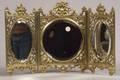 Bronze Renaissance Revival Tripartite Hinged Vanity Mirror