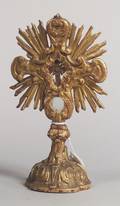 Italian Giltwood Reliquary Crucifix