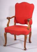French Fruitwood Open Armchair