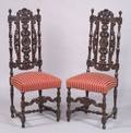 Set of Six Flemish Style Beechwood Side Chairs