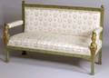 Empire Revival OrmoluMounted and Green Painted Settee