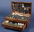 Towle Sterling Mary Chilton Flatware Service with Oak Chest