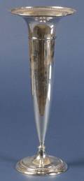 Large Frank W Smith Sterling Trumpet Vase
