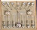 Russian Silver Enamel Presentation Flatware Set