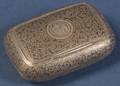 Russian Silver Niello Snuff Box