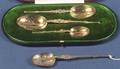 Four English Silver Anointing Spoons
