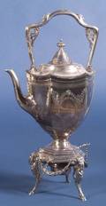 Elkington  Co Electroplate Georgianstyle Kettle on Stand