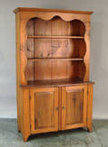 Pine stepback cupboard