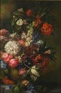 Attributed to Josef Kamenitzky Steiner Austrian 19101981 Ornate Floral Still Life