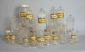 Eighteen blown glass apothecary jars