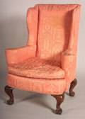 Chippendale Style Mahogany Wing Chair