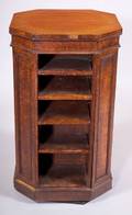 Regencystyle Satinwood and Fruitwood Rotating Bookcase