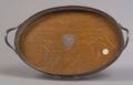 Edwardian Oak and Silver Plate Tray