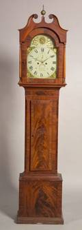 Late George III Mahogany Tall Case Clock