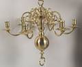 Dutch 18th Centurystyle Brass Six Light Chandelier