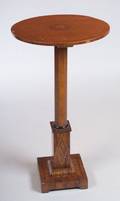 Biedermeier Inlaid Mahogany Pedestal Table