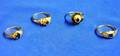 Four Gold Sapphire and Diamond Rings