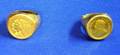 22kt Gold 1910 5 Indian Half Head Eagle Coin Ring and an 18kt Gold South African Co in Ring