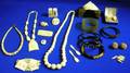 Group of Ivory Bone Horn and Faux Tortoiseshell Jewelry and Decorative Articles