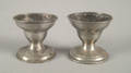 Two Philadelphia open pewter salts late 18th c