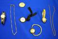 Five Wristwatches and Two Watch Chains