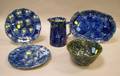 Five Pieces of Assorted Blue and White Spongeware