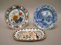 Two Early 19th Century English Ceramic Plates and a Tray