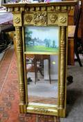 Classical Giltwood and Gesso Tabernacle Mirror