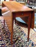 Federalstyle Cherry Dropleaf Table with Single Drawer