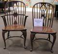 Set of Six Windsorstyle Oak Armchairs